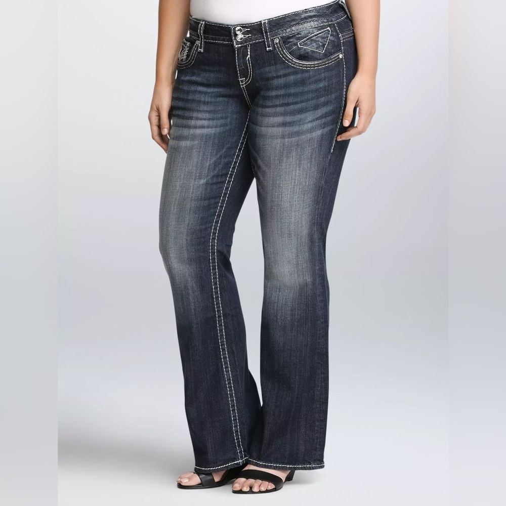 Vigoss The New York Heavy Stitching & Embroidery Bootcut Jean. Sz 13/14 L33